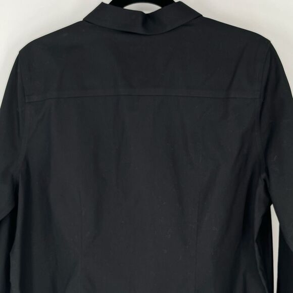 NWT CHICO’S Sloane Black Button Down Shirt Sz 1 (M/8) Effortless No-Iron Cotton - Picture 15 of 16